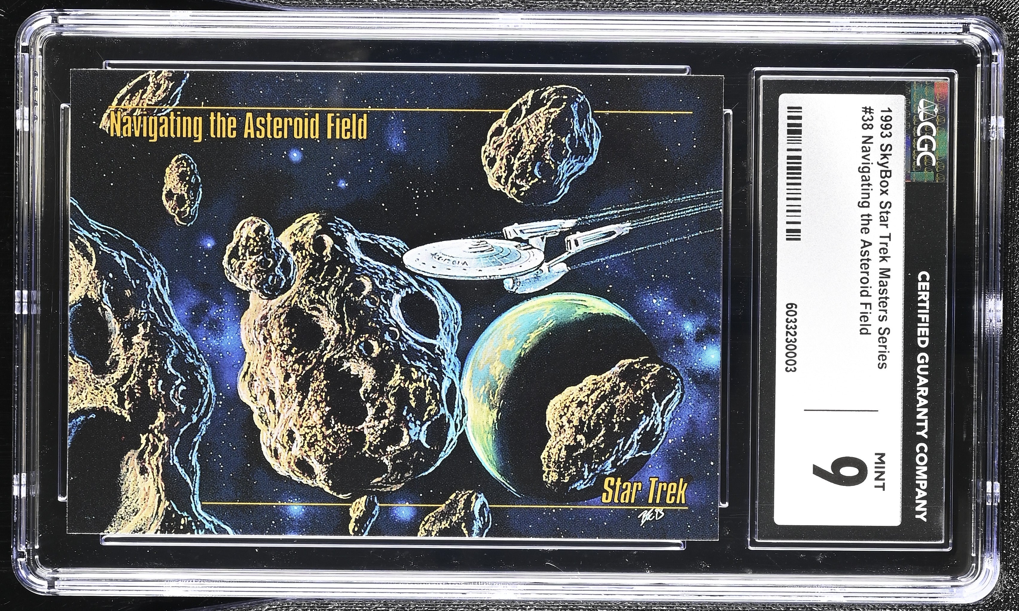 Navigating the Asteroid Field - 1993 StarTrek Master Series Skybox - CGC Graded